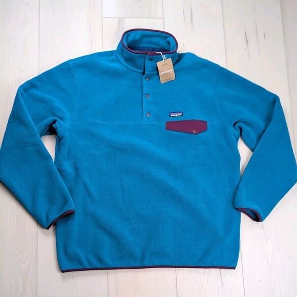 Patagonia Mens XXL Lightweight Synchilla Snap-T Pullover Belay Blue STY25551FA23 - Picture 1 of 11